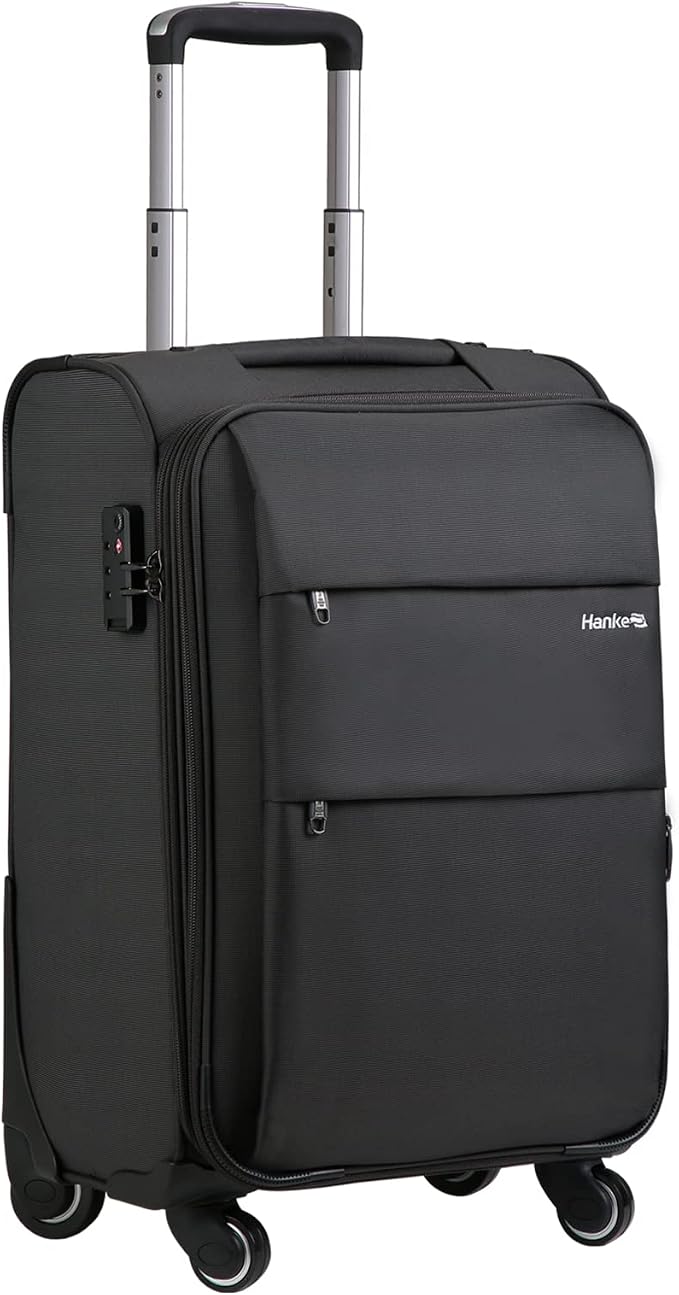 Hanke 20 Inch Expandable Carry On Luggage 22x14x9 Airline Approved Softside by Hanke