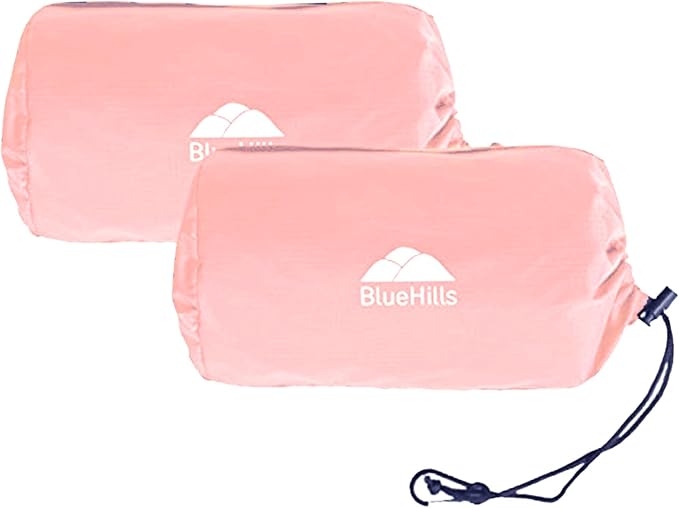 BlueHills Ultra Compact Travel Blanket 2 Pack Large Soft Cozy Portable Blanket by BlueHills