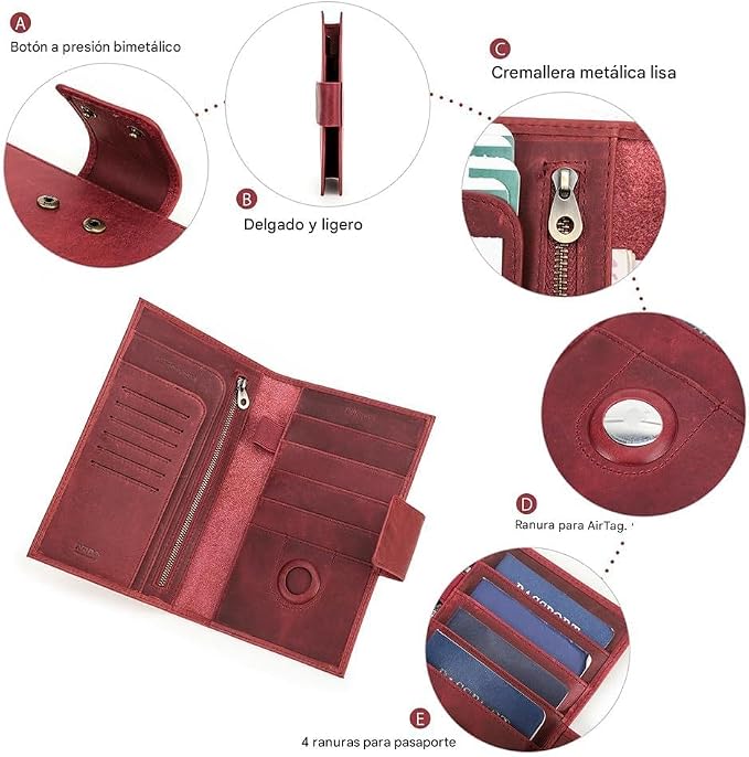 CONTACTS Full Grain Leather Family Passport Holder - Image 5