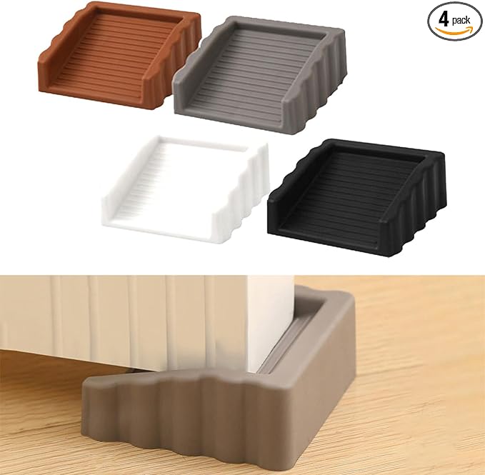 4Pack Door Stoppers Doorstop, Rubber Door Stoppers Wedge, Doors Stops by Dixiao