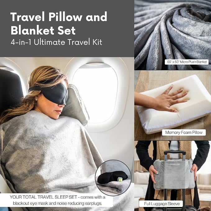 Travel Pillow and Blanket Set - Image 5