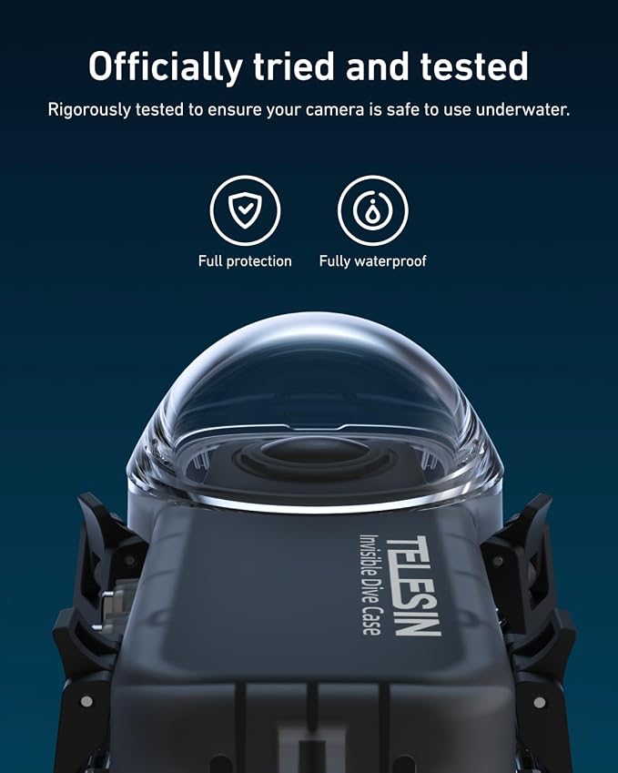 TELESIN Insta 360 X4 Invisible Dive Case, 50m/164ft Waterproof Case Protective - Image 6
