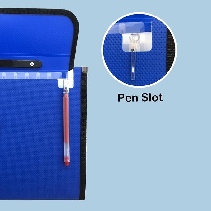 Extra Large Legal Size/Foolscap 12 Pockets Accordion File Organizer - Image 5