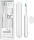 Aquasonic Icon ADA-Accepted Rechargeable Toothbrush | Magnetic Holder & Slim by AquaSonic