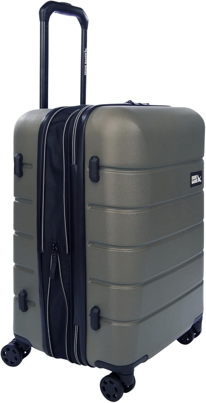 Eddie Bauer Glacier Checked 30" Luggage | Hardside | Spinner Wheels | - Image 6