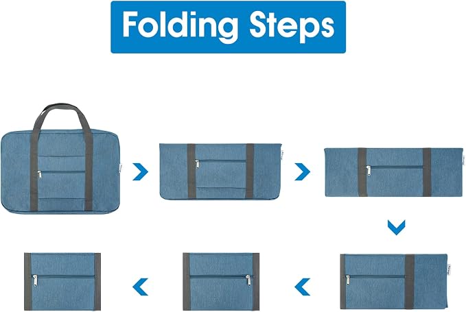 For United Airlines Foldable Carry on Bag 22x14x9 Travel Duffel Bag Packable - Image 6