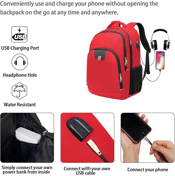 Laptop Backpack for Men, Large Anti-Theft Business Travel Backpack - Image 3