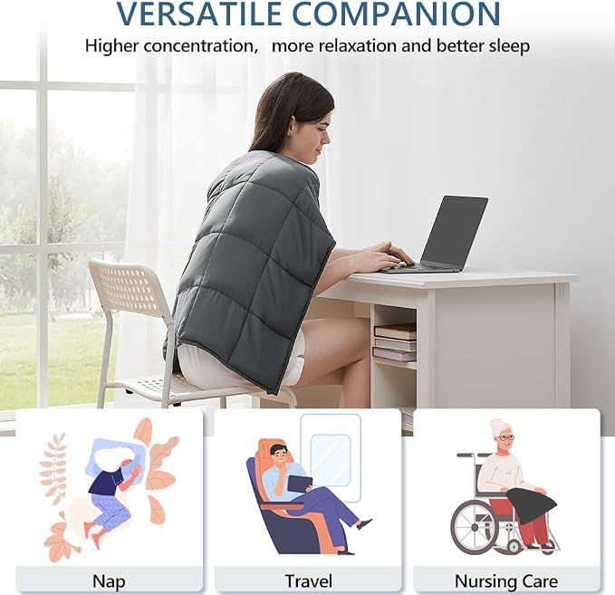 L'AGRATY Weighted Lap Blanket 7lb: Small Weighted Blankets - Image 5