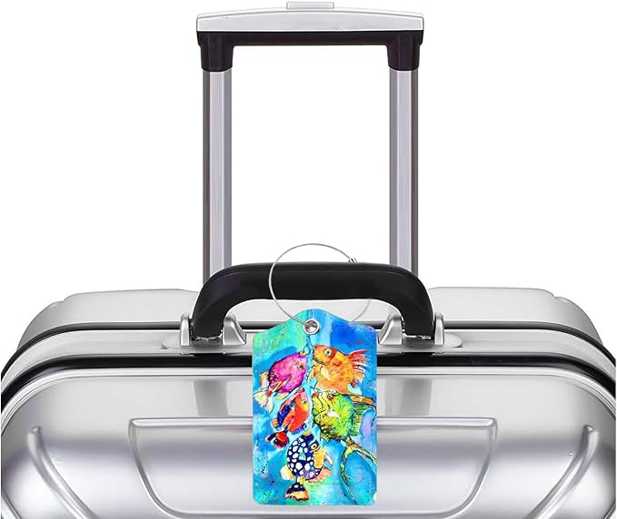 2 Pack Luggage Tag for Suitcase, Cute Unique Leather Bag Tags Identifiers - Image 5