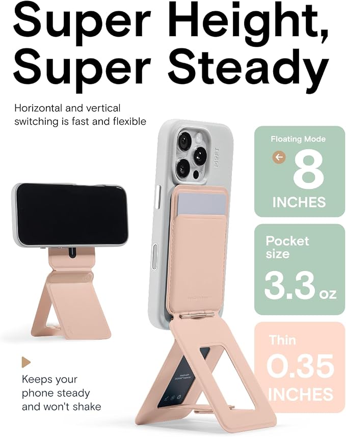 MOFT Phone Tripod Wallet for iPhone, Mulit-Angles, Lightweight & Portable Phone - Image 6