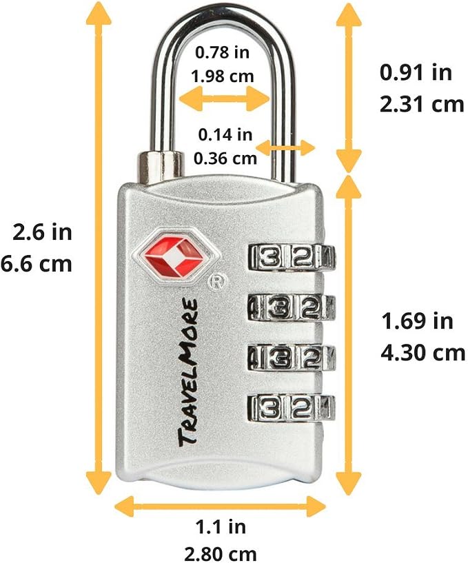 3 Pack TSA Luggage Locks with 4 Digit Combination – Heavy Duty Set Your Own - Image 3