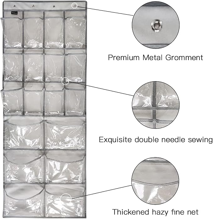 Extra Large Hanging Crystal Clear Over Door Shoe Organizer, Closet Shoe Rack - Image 5