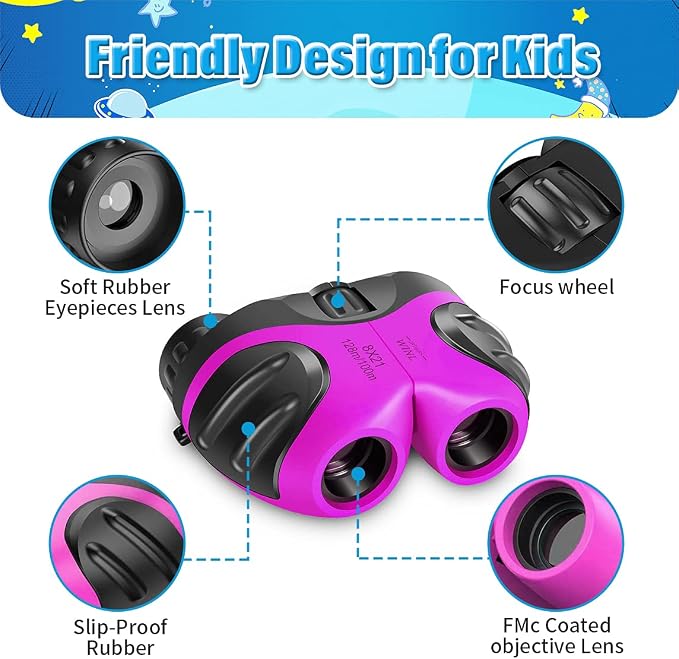 VNVDFLM Binoculars Toys for Children, Birthday Gifts for 4-9 Years Old Boys for - Image 3