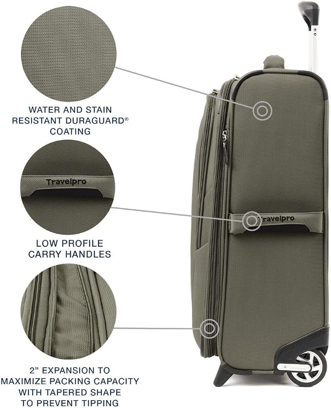 Travelpro Maxlite 5 Softside Expandable Upright 2 Wheel Carry on Luggage - Image 3