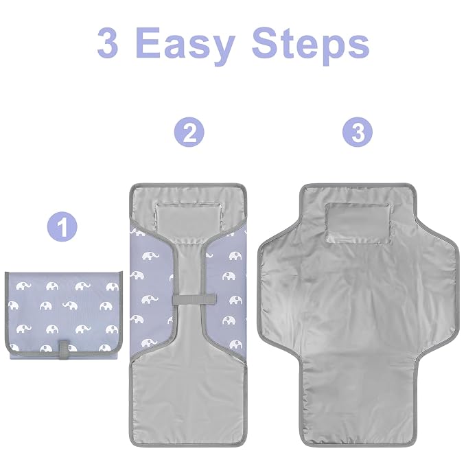 Accmor Portable Diaper Changing Pad, Waterproof Baby Changing Mat, Foldable - Image 5