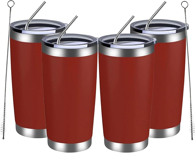 MEWAY 20oz Tumbler 4 Pack Double Wall Vacuum Insulated Travel Mug Bulk by MEWAY