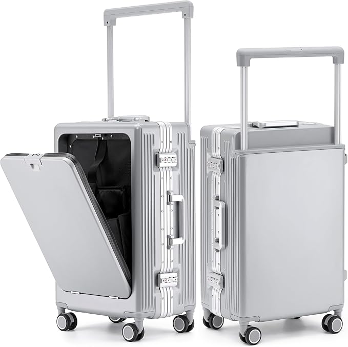 feilario 20" Aluminium Frame Hardside PC Carry on Luggage by feilario