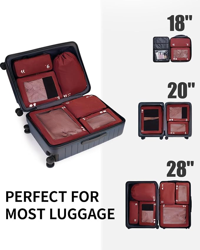 ECOHUB 7 Set Packing Cubes Tear-Resistant Luggage Packing Organizers - Image 7