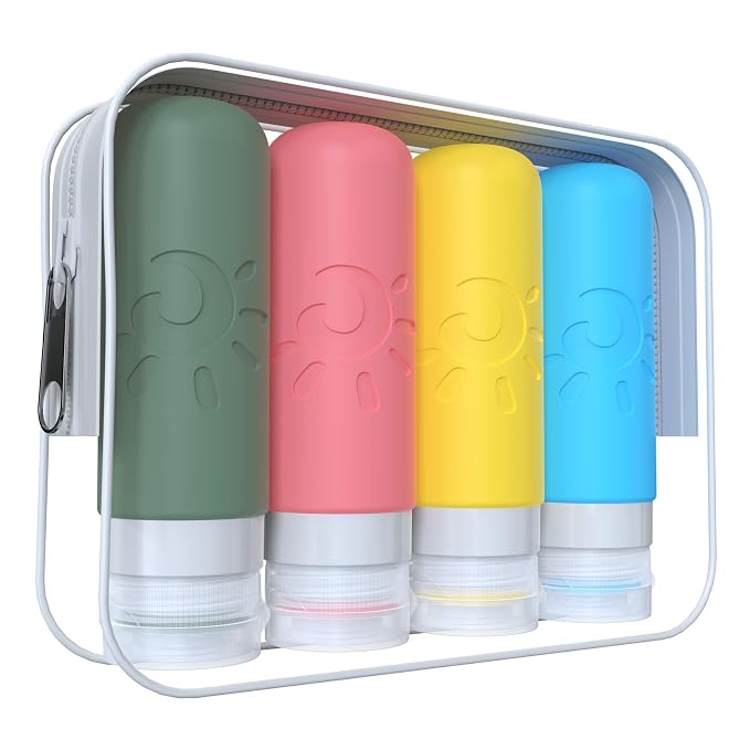Travel Bottles for Toiletries, TSA Approved Travel Containers 3oz Leak Proof by ZAFIT