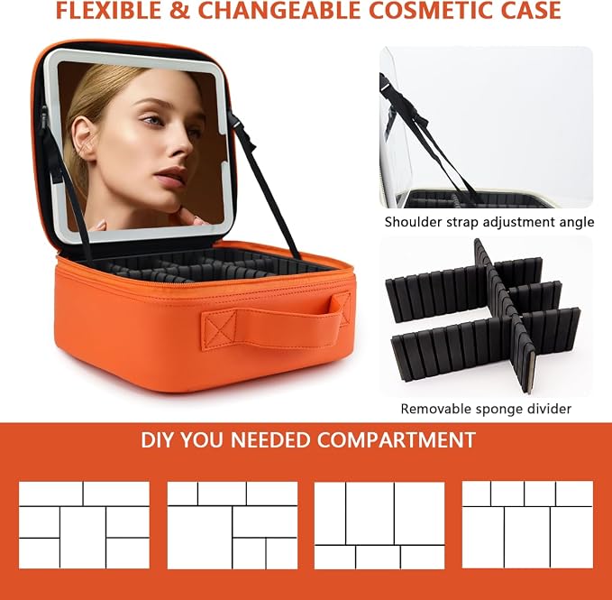Travel Makeup Bag for Women and Makeup Artists Cosmetic Organizer Large Makeup - Image 2