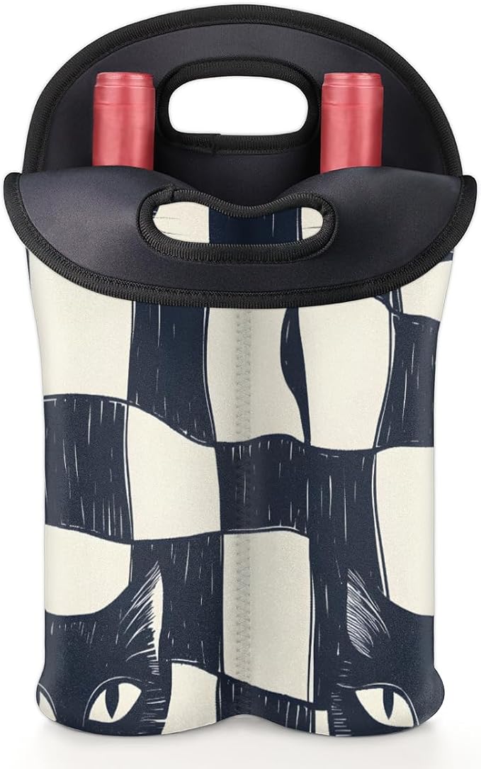 Neoprene Wine Tote, Bottle Carrier Gag Insulating Neoprene Thicker, Insulated - Image 5