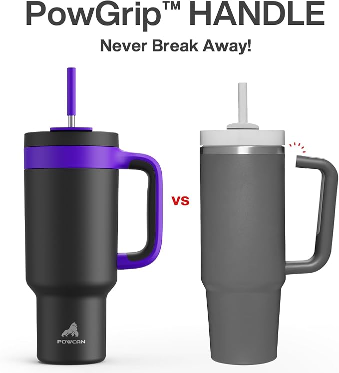 40 oz Tumbler with Handle, 2-in-1 Straw and Sip Lid, Dishwasher Safe, Insulated - Image 3