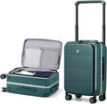 Hanke Top Opening Carry On Luggage, 20 Inch Zipperless Aluminum Frame Wide by Hanke