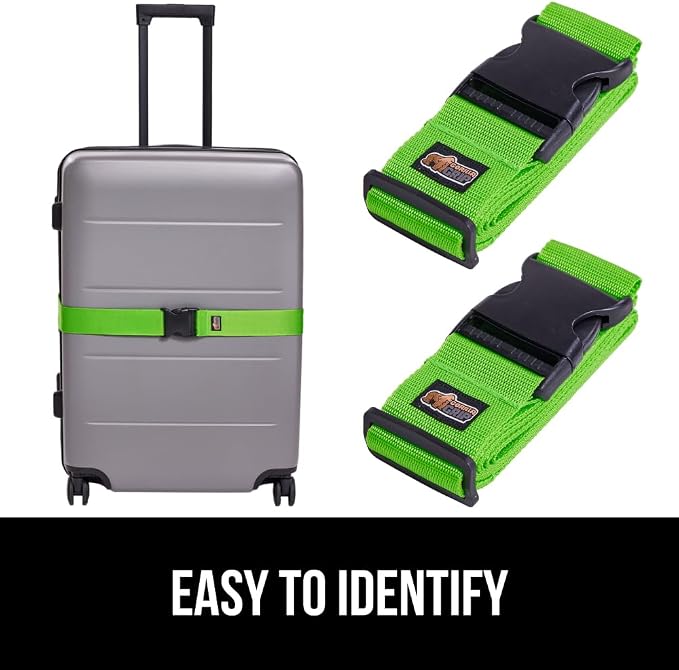 GORILLA GRIP Heavy Duty 4 Pack Adjustable Luggage Straps - Image 4