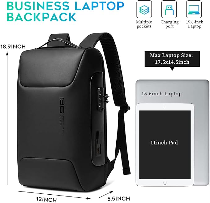BANGE Anti Theft Backpack, Smart Work Backpack - Image 4