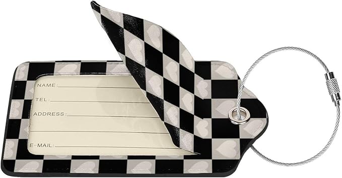 Set of 2 Luggage Tag for Suitcases Tie dye PU Leather Luggage Tag - Image 3