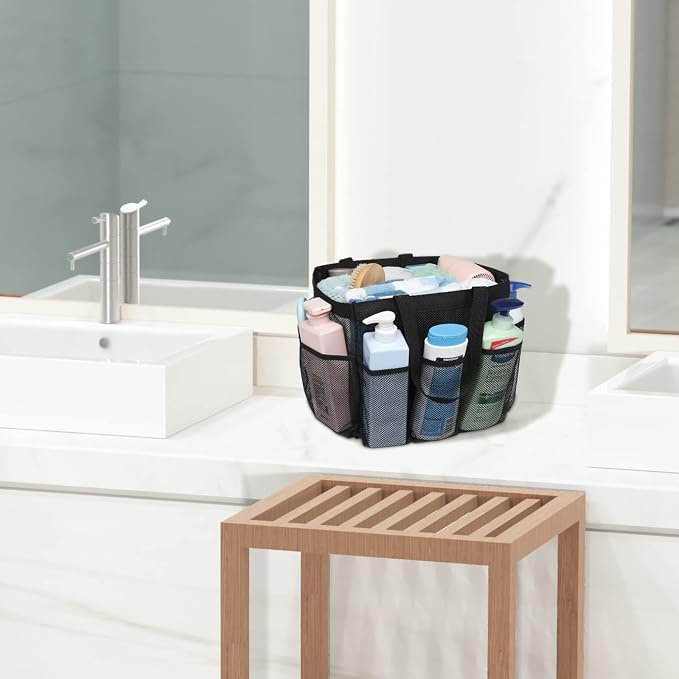 F-color Mesh Shower Caddy Portable, 8.3" Deeper Pockets Large Shower Caddy - Image 8