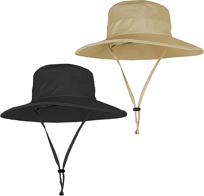Sun Hats for Men Women Fishing Hat UPF 50+ Breathable Wide Brim Summer UV by Rosoz