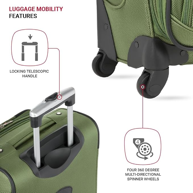 SwissGear Sion Softside Expandable Luggage, 3-Piece Set - Image 2