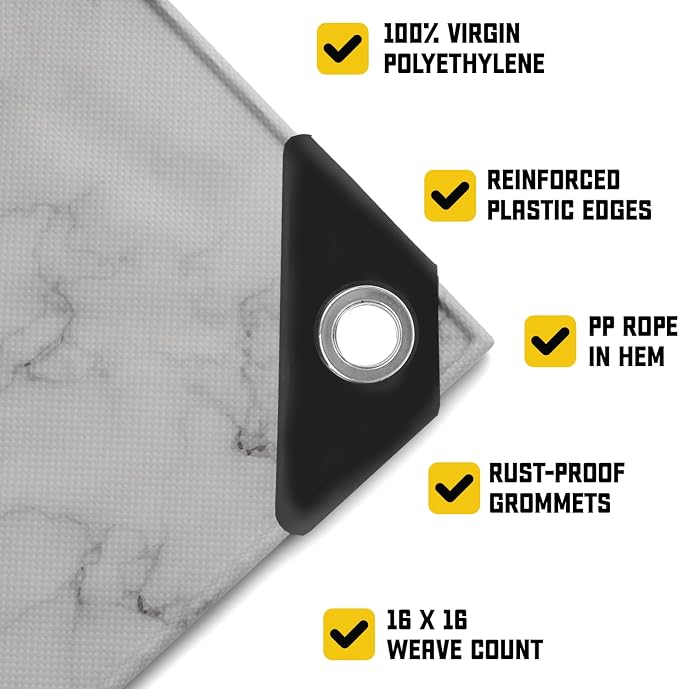 Core Tarps Extreme Heavy Duty 20 Mil Tarp Cover, Waterproof, UV Resistant - Image 2