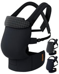 Reversible Baby Carrier – Black Solid & Houndstooth; Lightweight & Breathable by Tivellary