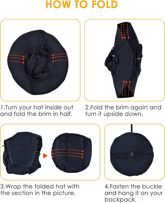 BROTOU Foldable Bucket Hats for Women/Men, UPF 50+ Wide Brim Sun Hat, - Image 6