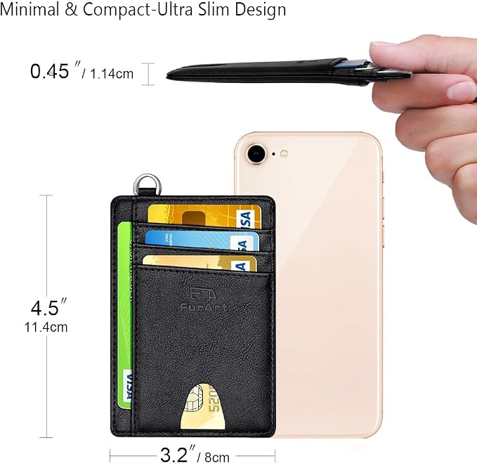 FurArt Slim Minimalist Wallet, Front Pocket Wallets, RFID Blocking, Credit Card - Image 7
