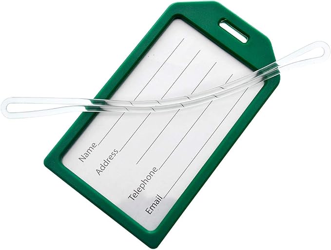 5 Pack - Premium Rigid Airline Luggage Tag Holders - Heavy Duty Hard Plastic - Image 6
