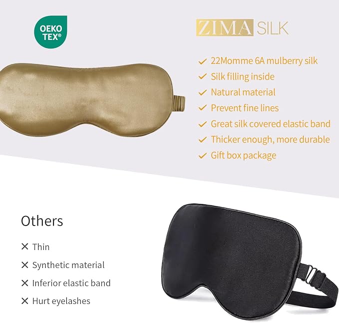 ZIMASILK Adjustable 100% 22 Momme Mulberry Silk Sleep Mask - Image 6