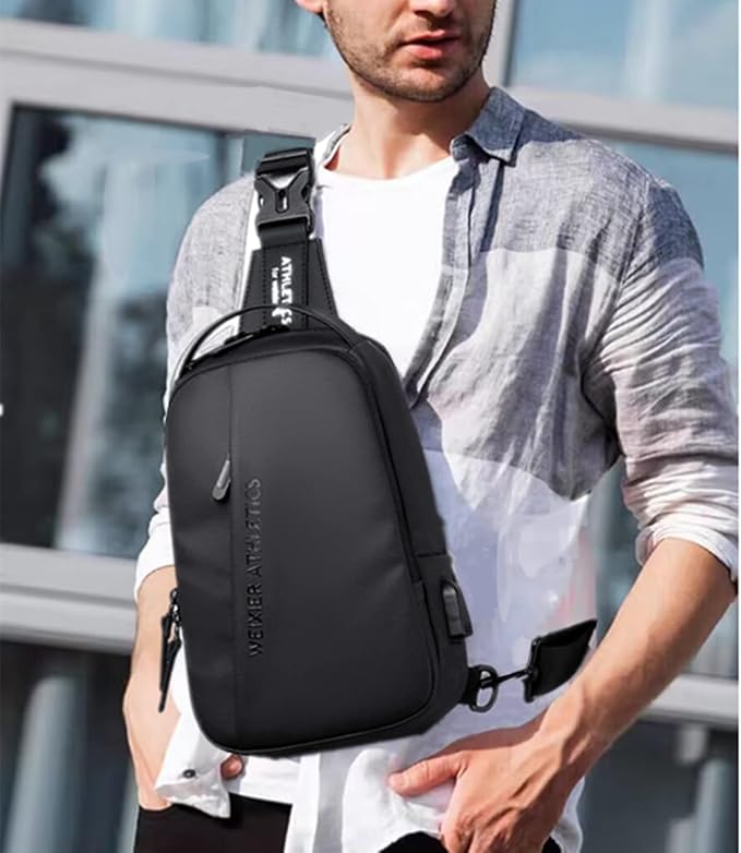 Waterproof Sling Bags Mens Shoulder Crossbody Backpack - Image 4