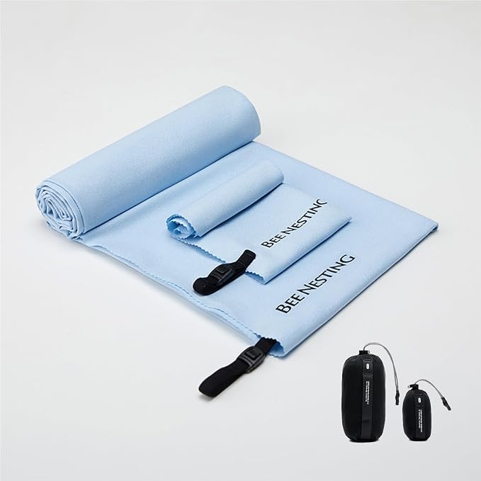 Ultralight Quick Dry Towel, Extra Large&Small 2 Pack Microfiber Towels by BeeNesting