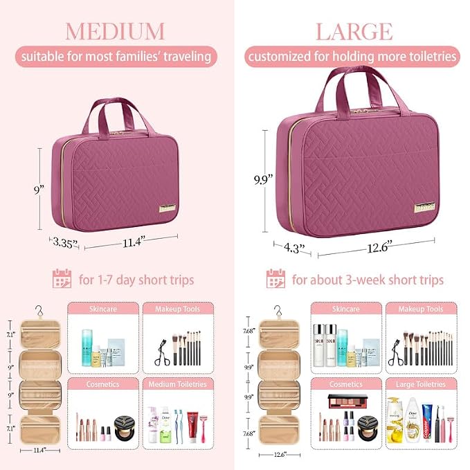 HOTOR Travel Toiletry Bag w/Hanging Hook - Image 3