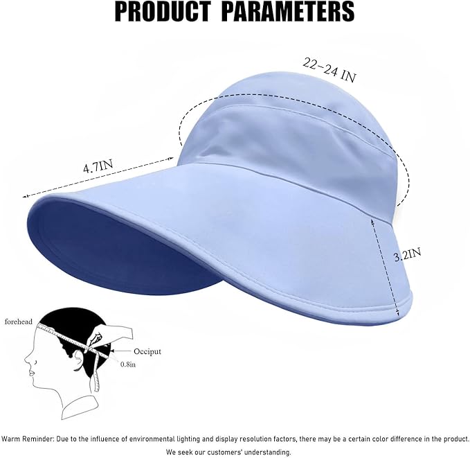 Sun Hats for Womens Wide Brim UV Protection Fishing Hats Packable Reversible - Image 6