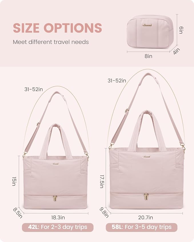 LOVEVOOK Travel Duffle Bag, Puffer Weekender Bags - Image 6