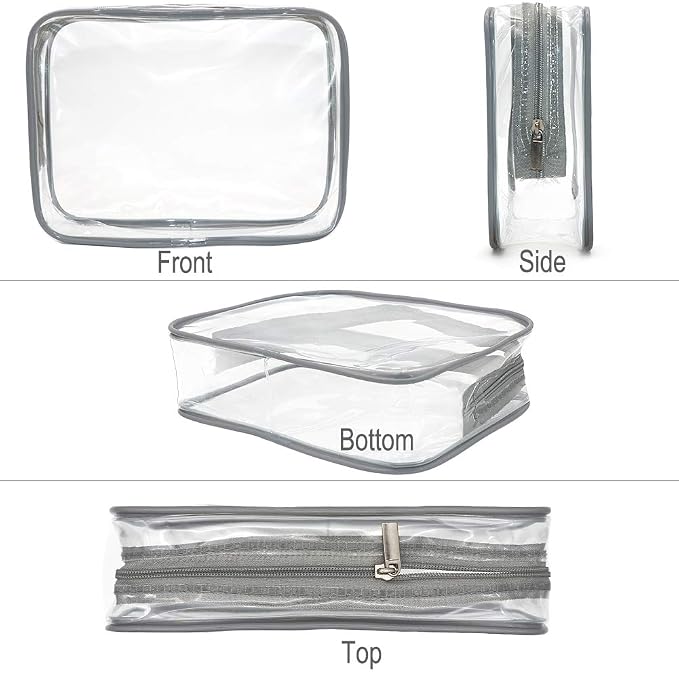 APREUTY Clear Makeup Bags, TSA Approved 6Pcs Cosmetic Makeup Bags Set Clear PVC - Image 9