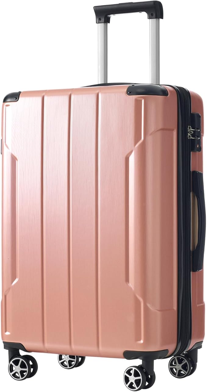 Merax 24 Inch Expandable Checked Luggage, Hardshell ABS Medium Suitcase by Merax