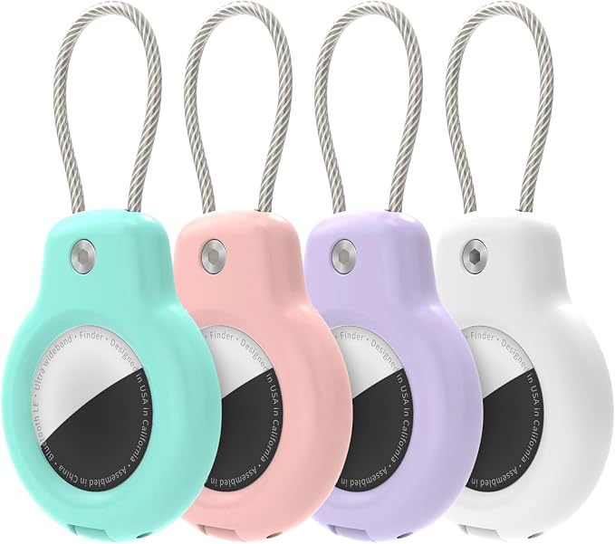 for AirTag Holder Case with Keychain, Air Tags-4 Pack by SPGUARD