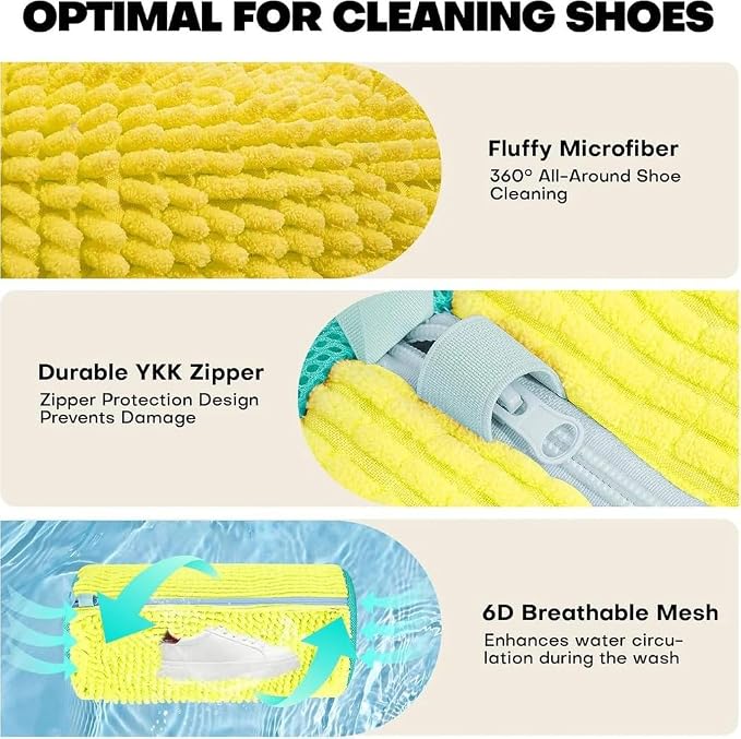 2-Pack Shoe Laundry Bags for Washer & Dryer – Reusable Sneaker laundry Bag - Image 4