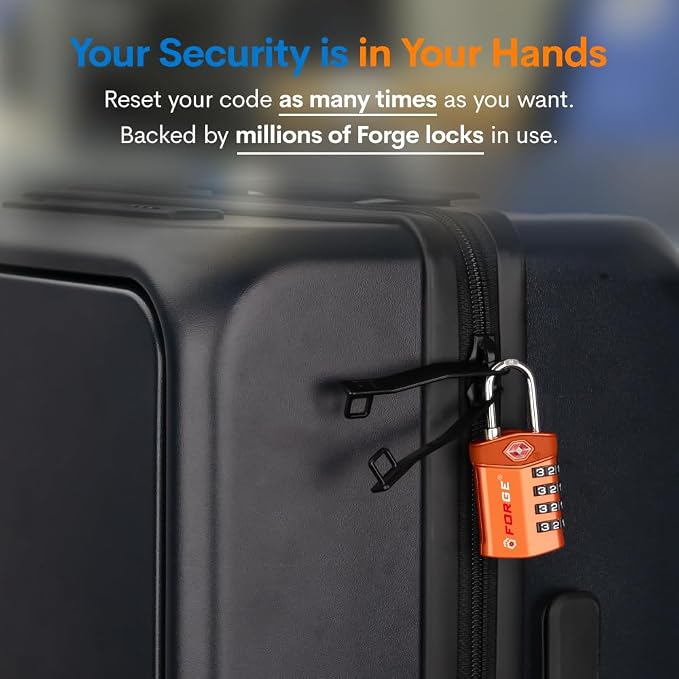 Forge Travel Lock, TSA Approved Luggage Locks - Image 5