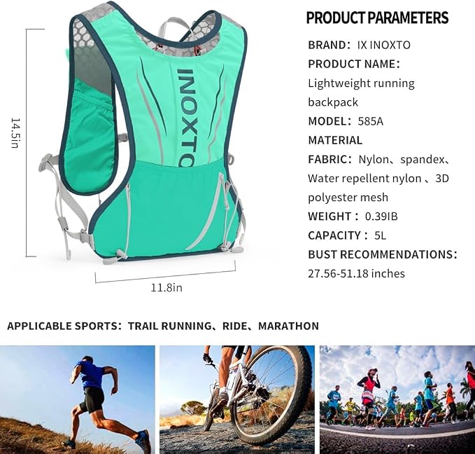 Running Hydration Vest for Men Women Water Backpack for Running 3L Running - Image 3